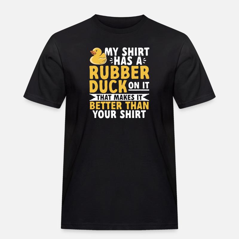 Quietscheentchen Quietscheente Gummiente - Männer Workwear T-Shirt - Schwarz
