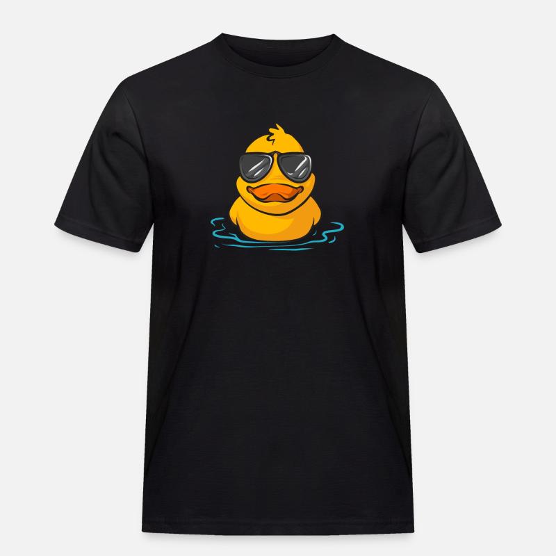 Quietscheentchen Quietscheente Gummiente - Männer Workwear T-Shirt - Schwarz
