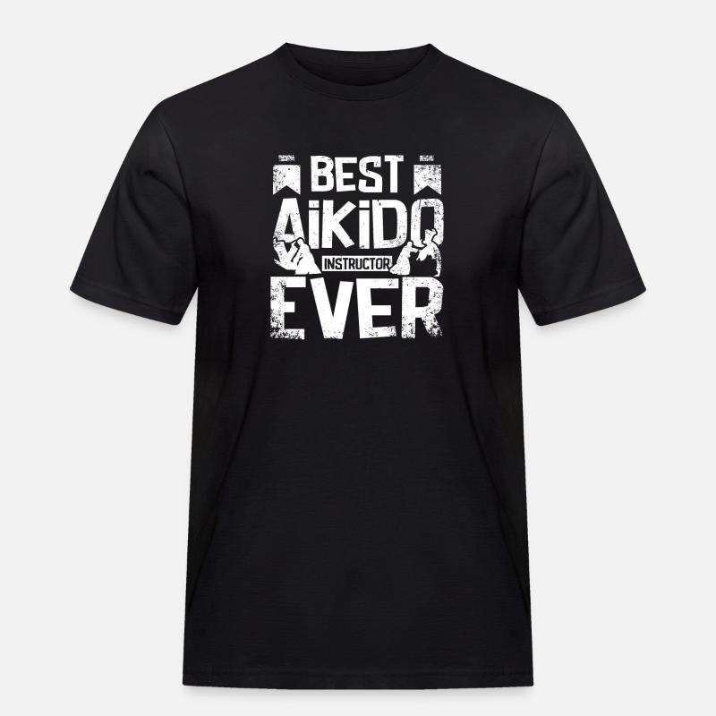Best Aikido instructor ever - Männer Workwear T-Shirt - Schwarz