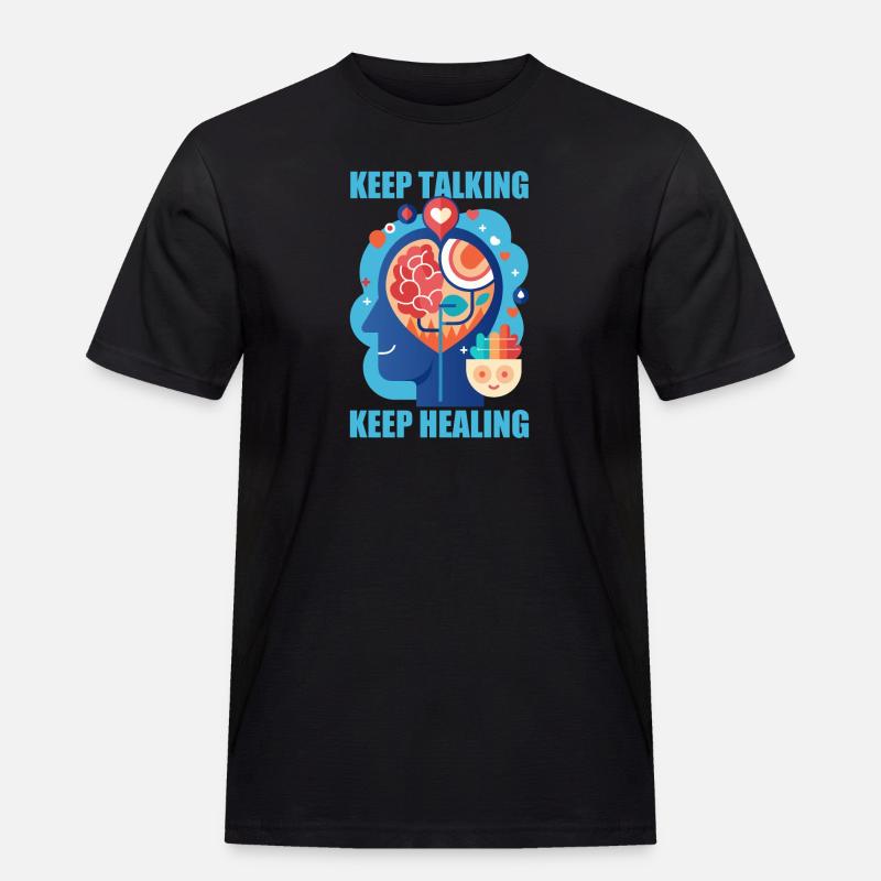 Depression Hilfe - Mental Breakdown - Männer Workwear T-Shirt - Schwarz