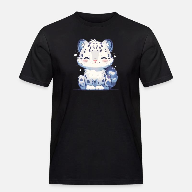 Snow Leopard Schneeleoparde Schneeleopard - Männer Workwear T-Shirt - Schwarz