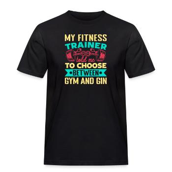 Fitness Motivation Bodybuilder Choose Between Gym - Männer Workwear T-Shirt - Schwarz - Vorne - AI Model Male 178 light (178cm)