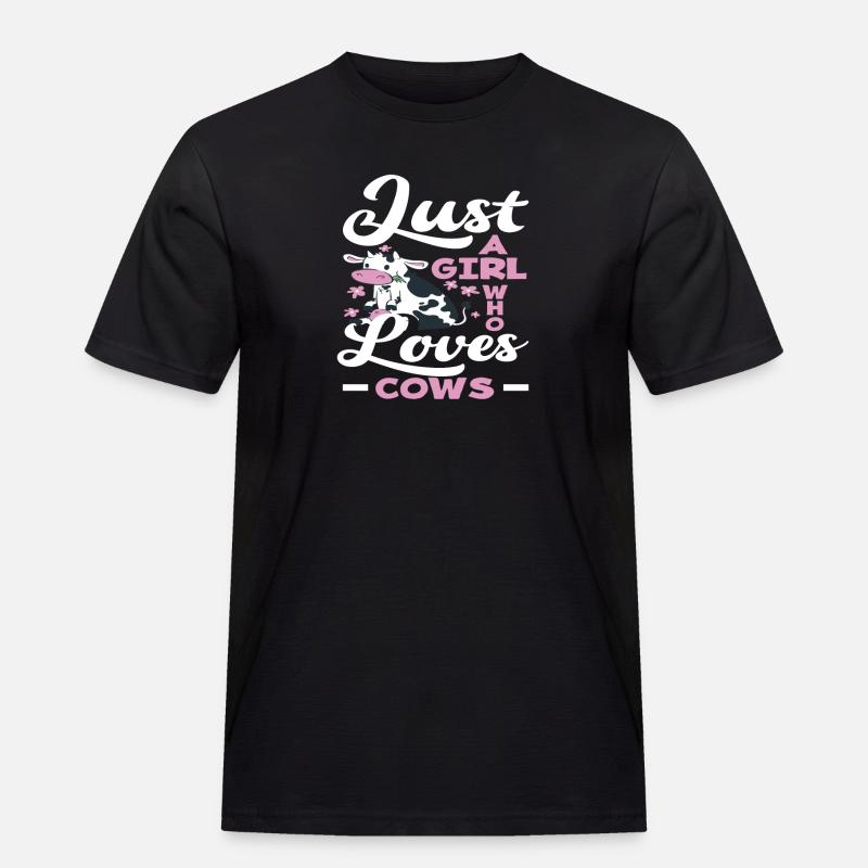 Ein Mädchen Das Kühe Liebt - Männer Workwear T-Shirt - Schwarz