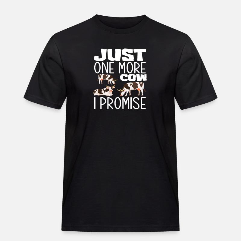 Nur Noch Eine Kuh Versprochen - Männer Workwear T-Shirt - Schwarz