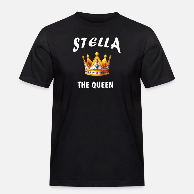 STELLA THE QUEEN - Männer Workwear T-Shirt - Schwarz