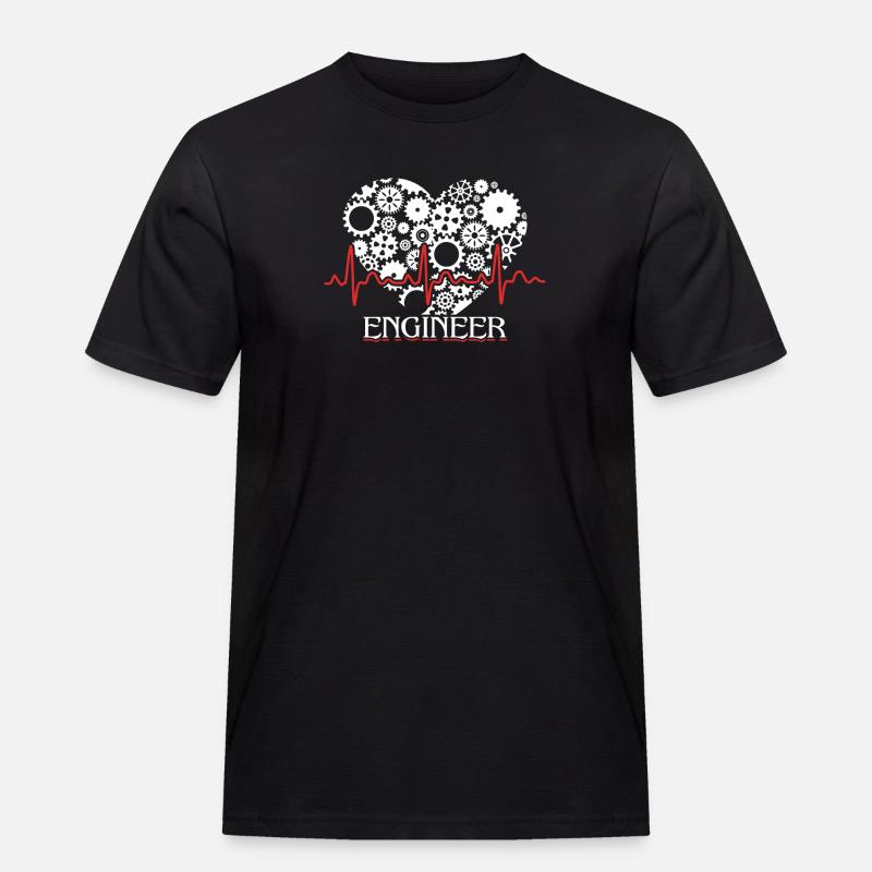 Engineer Engineer Heartbeat - Men's Workwear T-Shirt - black