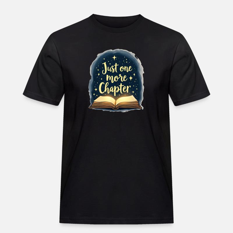 NUR NOCH EIN KAPITEL - Männer Workwear T-Shirt - Schwarz
