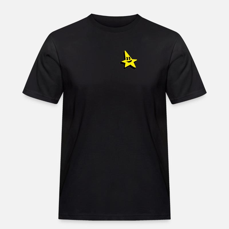 STERN BRUSTTASCHE - Männer Workwear T-Shirt - Schwarz