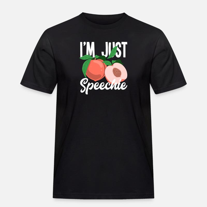 I'm Just Speechie - Männer Workwear T-Shirt - Schwarz