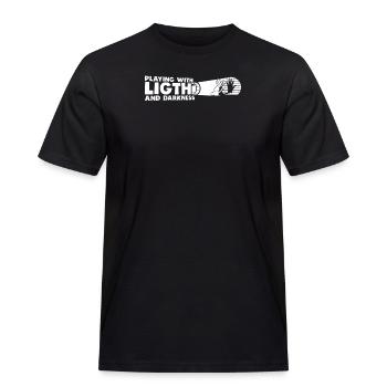 Spiel Mit Licht und Dunkelheit Schatten - Männer Workwear T-Shirt - Schwarz - Vorne - AI Model Male 178 light (178cm)