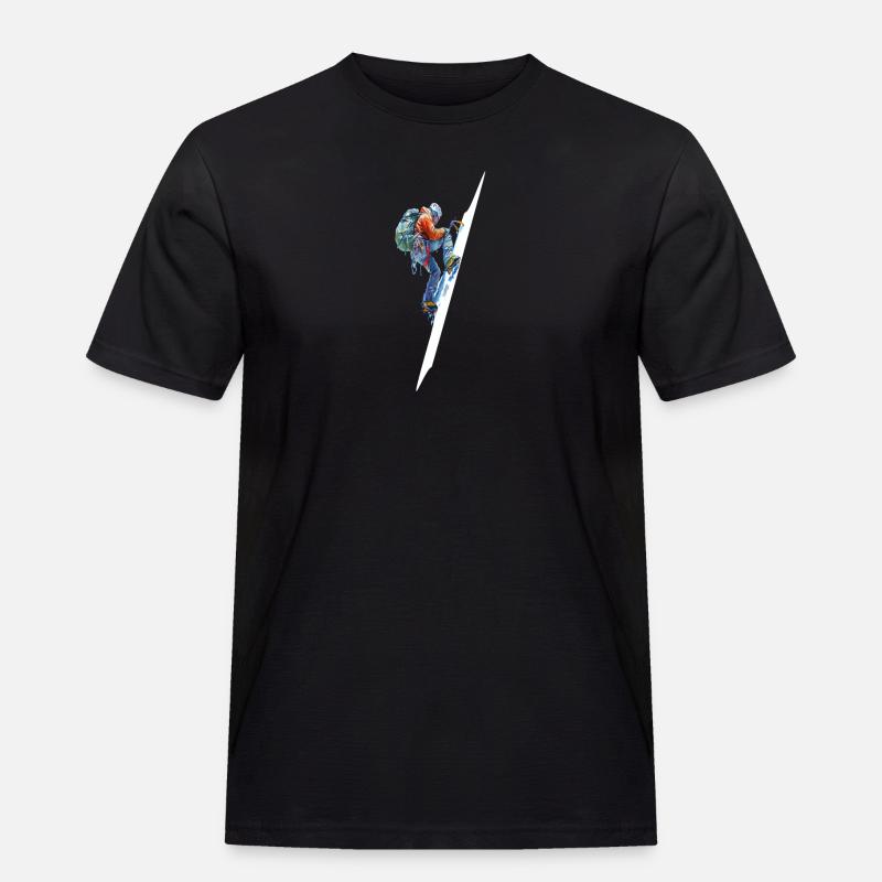 Extrem-Eiskletterer-Abenteuer Extreme Climber - Männer Workwear T-Shirt - Schwarz