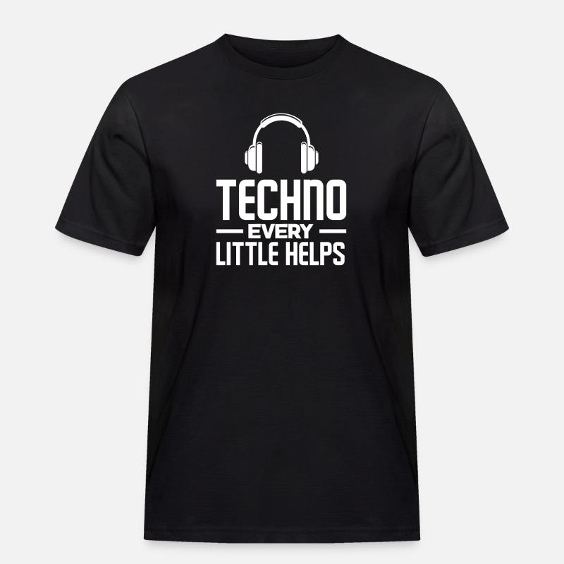 Techno Lover Every Little Helps - Männer Workwear T-Shirt - Schwarz