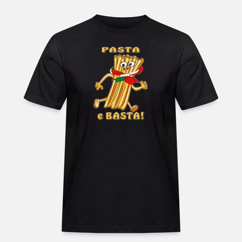 Pasta e Basta - Männer Workwear T-Shirt - Schwarz