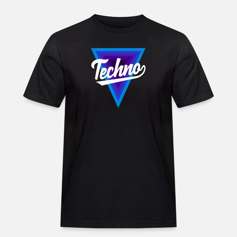 Techno Lover Triangle Design - Men's Workwear T-Shirt - black