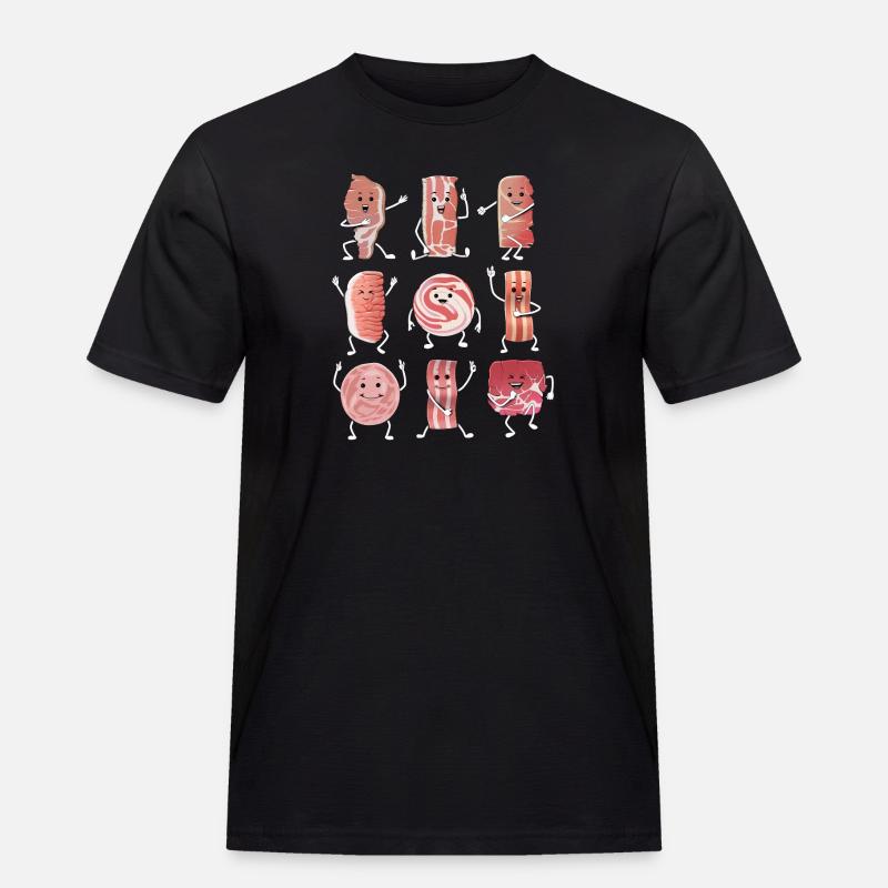 Funny Bacon - Men's Workwear T-Shirt - black