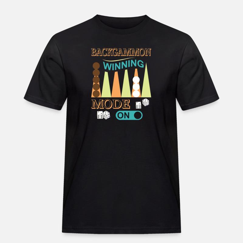 Backgammon Spiel - Männer Workwear T-Shirt - Schwarz