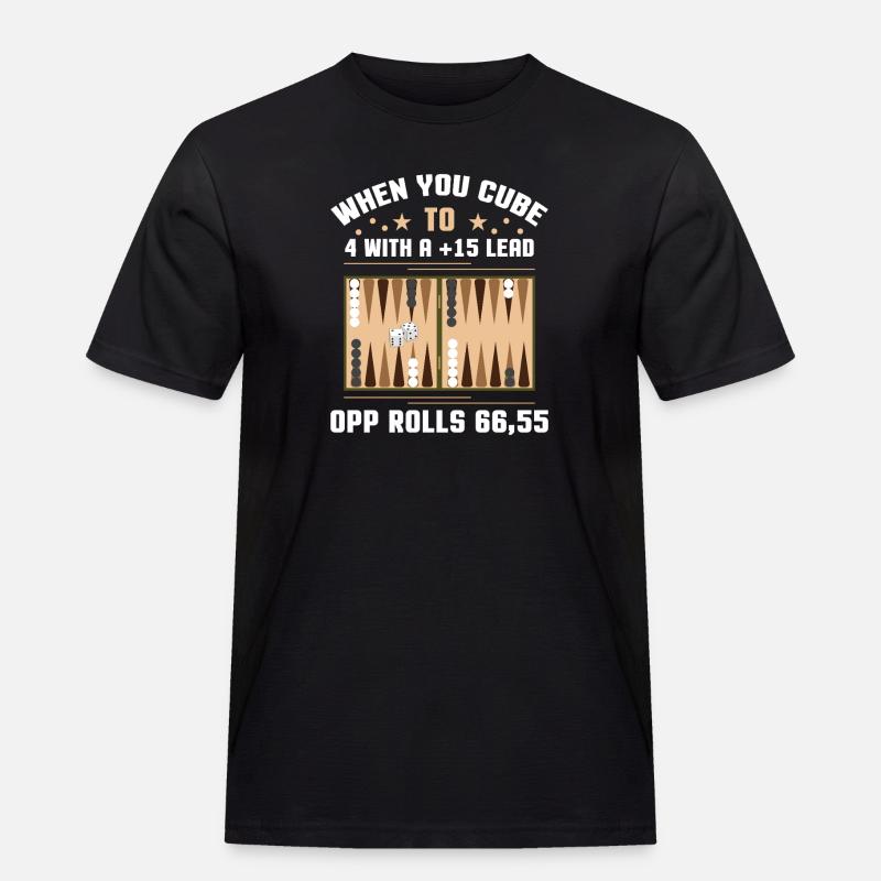 Backgammon Spiel - Männer Workwear T-Shirt - Schwarz