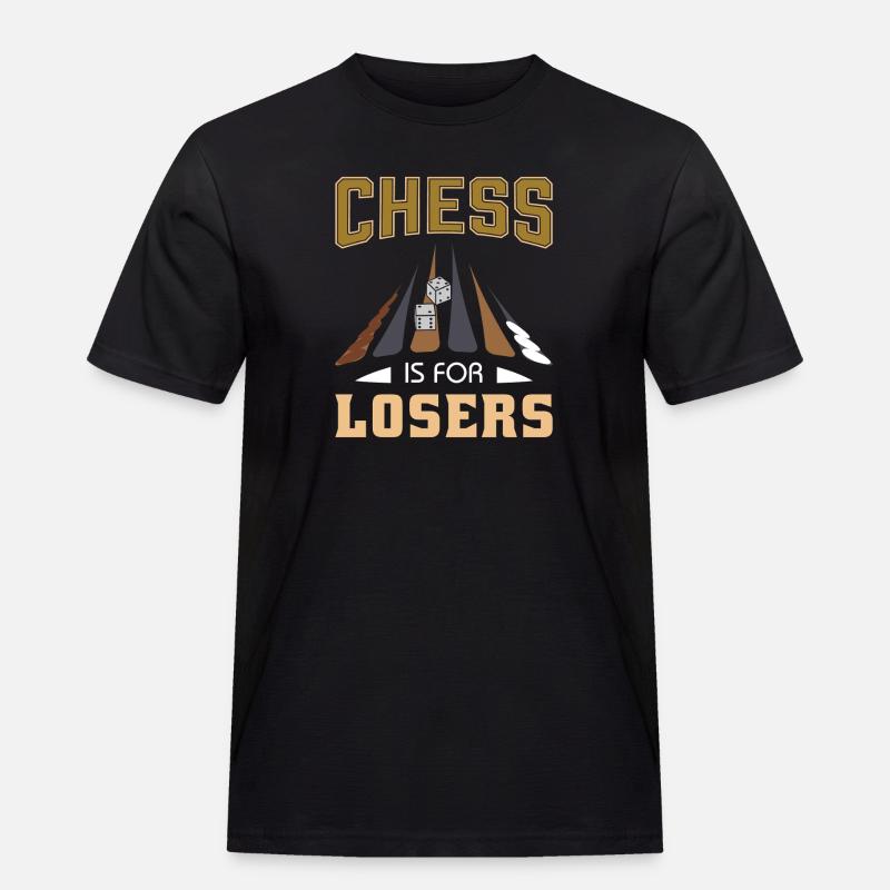 Backgammon Spiel - Männer Workwear T-Shirt - Schwarz