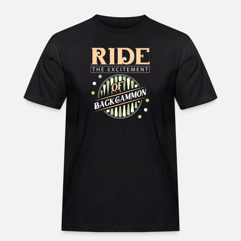 Backgammon Spiel - Männer Workwear T-Shirt - Schwarz