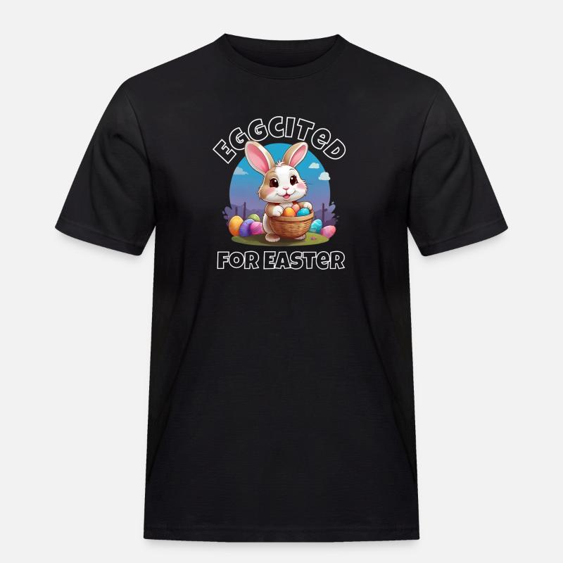 Eggcited for Easter - Men's Workwear T-Shirt - black