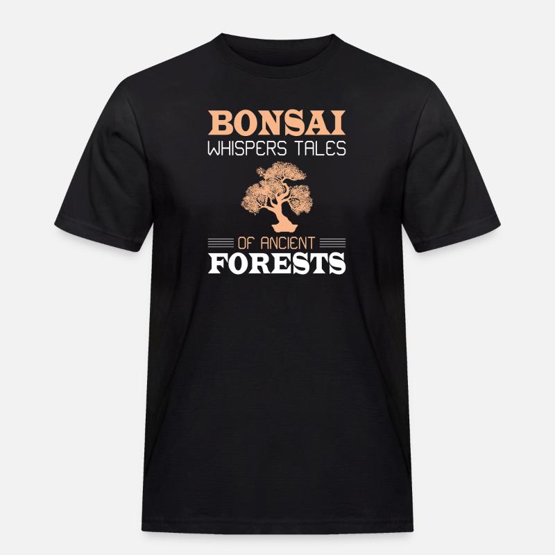 Bonsai Tree - Männer Workwear T-Shirt - Schwarz