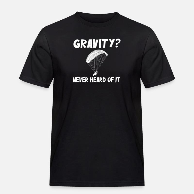 Lustiges Paramotor Gravitations-Meme - Männer Workwear T-Shirt - Schwarz