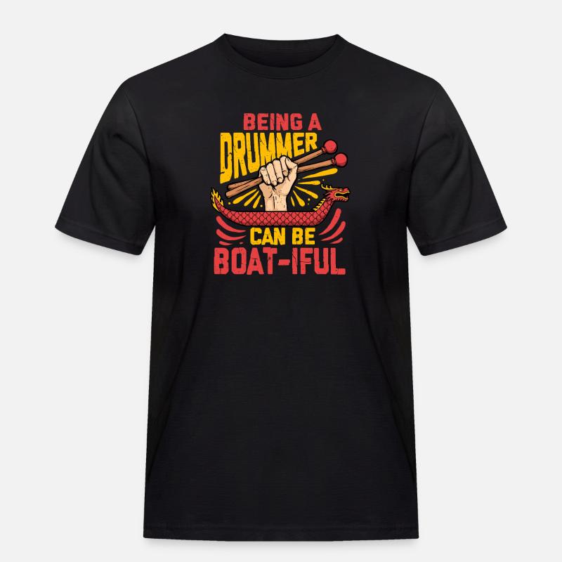 Drachenboot Boatiful Drummer - Männer Workwear T-Shirt - Schwarz