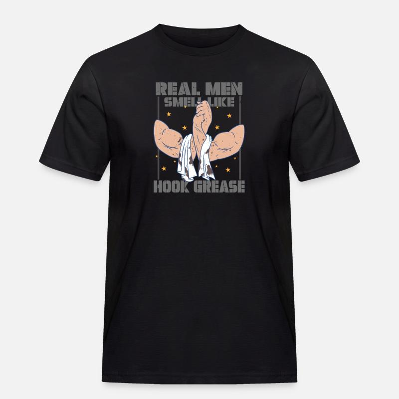 Docker Real Men Sent Comme Crochet Greash - T-shirt Workwear homme - noir