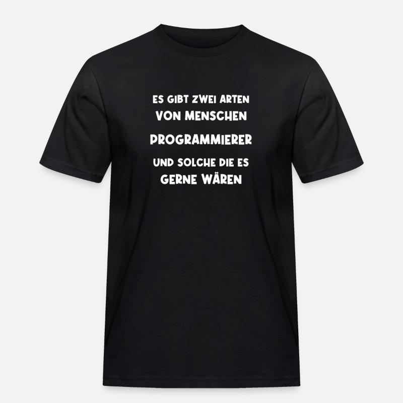Programmierer Informatiker Softwareentwickler - Männer Workwear T-Shirt - Schwarz