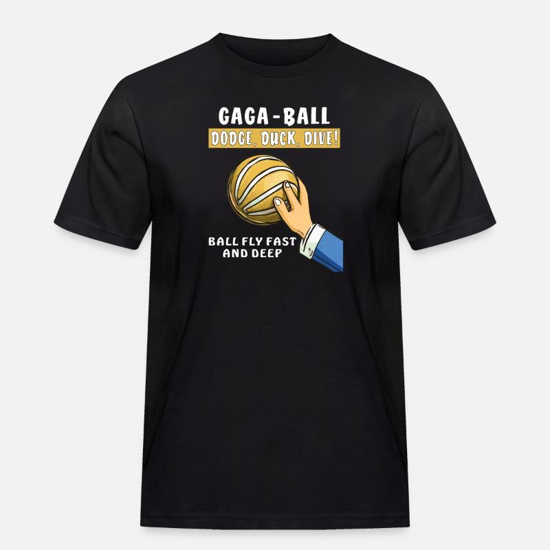 voelkerball gaga ball - Männer Workwear T-Shirt - Schwarz