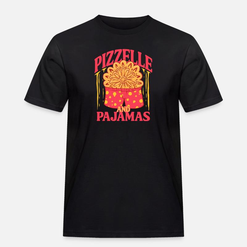 Biscuit gaufré Pizzelle et pyjama - T-shirt Workwear homme - noir