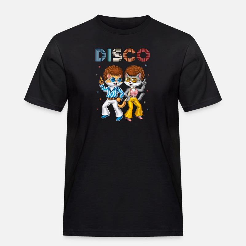 Chats disco - T-shirt Workwear homme - noir