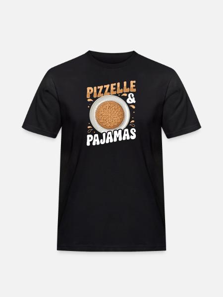 Pizzelle Waffel - Italienische Waffeln - Männer Workwear T-Shirt - Schwarz