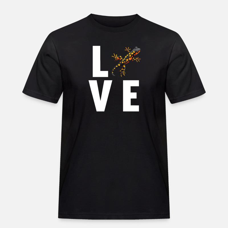 Salamanders Salamander - Männer Workwear T-Shirt - Schwarz