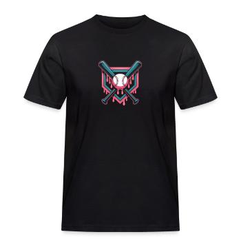 Baseball Batte de baseball - T-shirt Workwear homme - noir - Devant - AI Model Male 178 light (178cm)