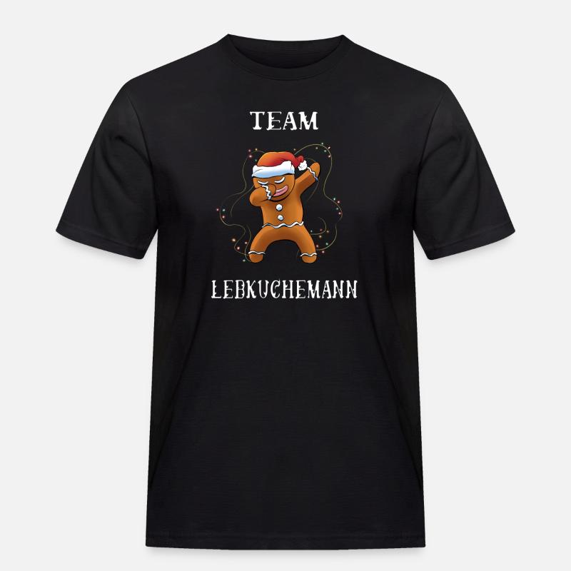 Team Lebkuchen - Männer Workwear T-Shirt - Schwarz