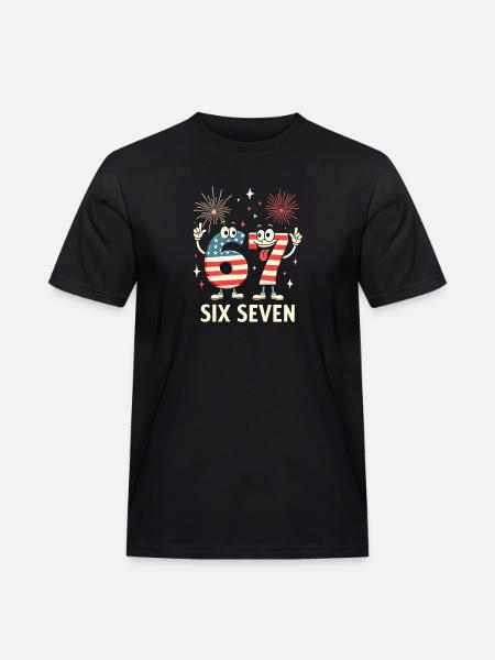 US Flag 67 Memes Six Seven - T-shirt Workwear homme - noir