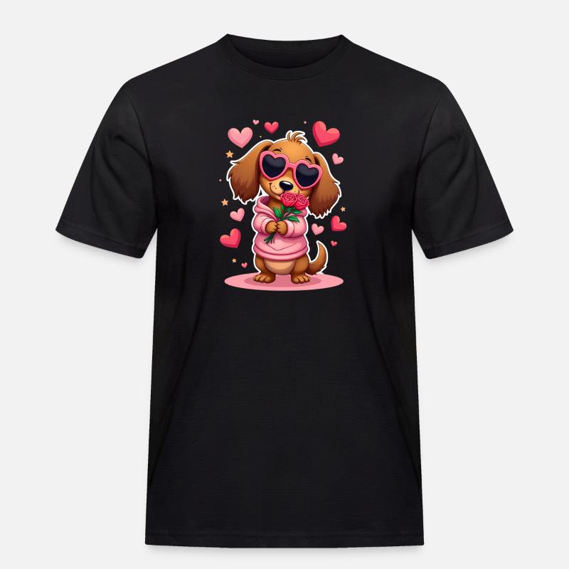 Dackel Dachshund Tekel - Männer Workwear T-Shirt - Schwarz