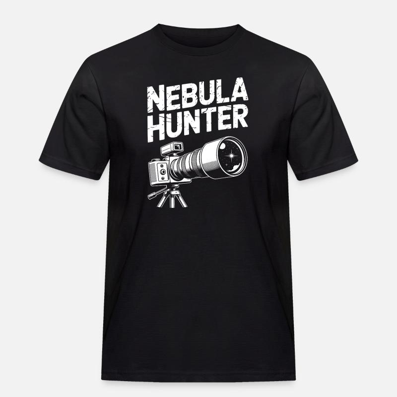 Nebula Hunter Teleskopkunst - Männer Workwear T-Shirt - Schwarz