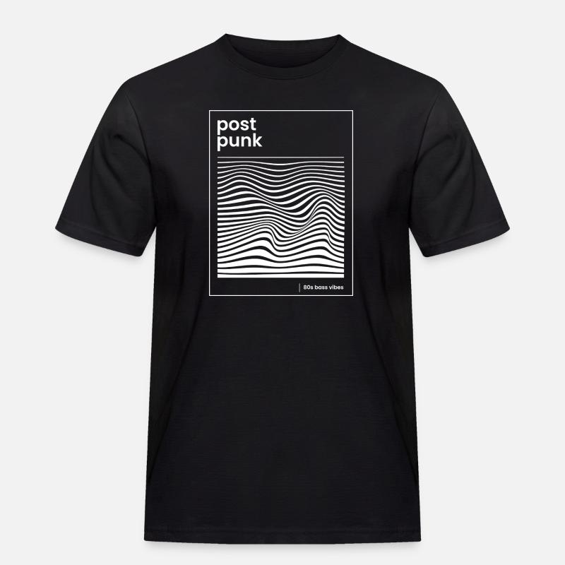Post Punk Wave Pattern Poster - Men's Workwear T-Shirt - black