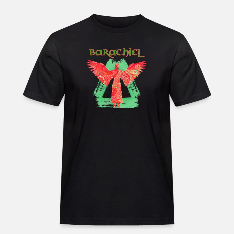 barachiel e 91 - Männer Workwear T-Shirt - Schwarz