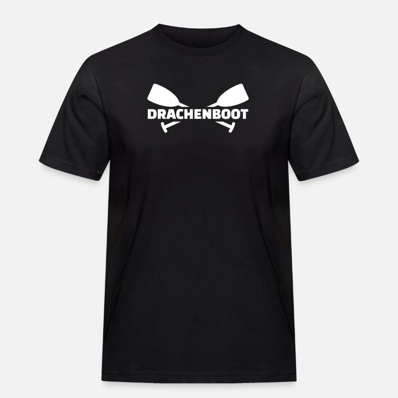 Drachenboot - Männer Workwear T-Shirt - Schwarz