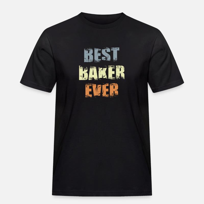 Bester Bäcker - Männer Workwear T-Shirt - Schwarz
