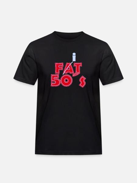 Fat 50S Red LightBlue - Men's Workwear T-Shirt - black