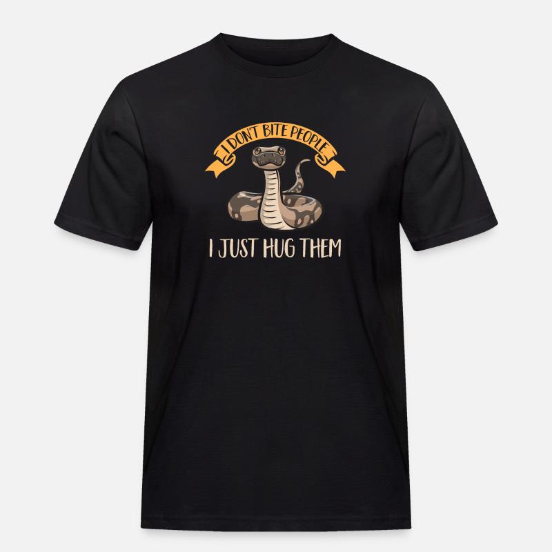 Ball Python Snake King Python - T-shirt Workwear homme - noir