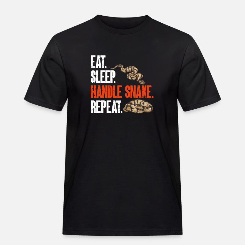 Ball Python Schlange Königspython - Männer Workwear T-Shirt - Schwarz