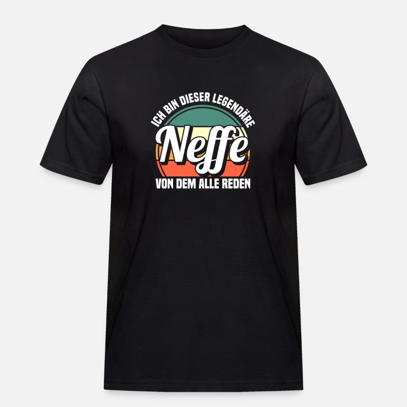 Neffe - Männer Workwear T-Shirt - Schwarz