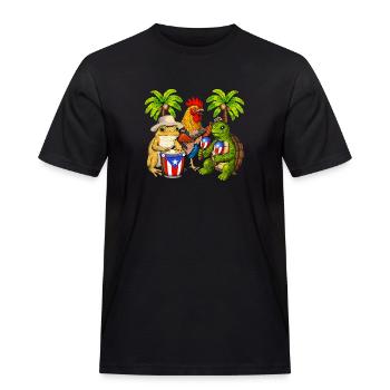 Puerto Rico Fiesta - Men's Workwear T-Shirt - black - Front - AI Model Male 178 light (178cm)