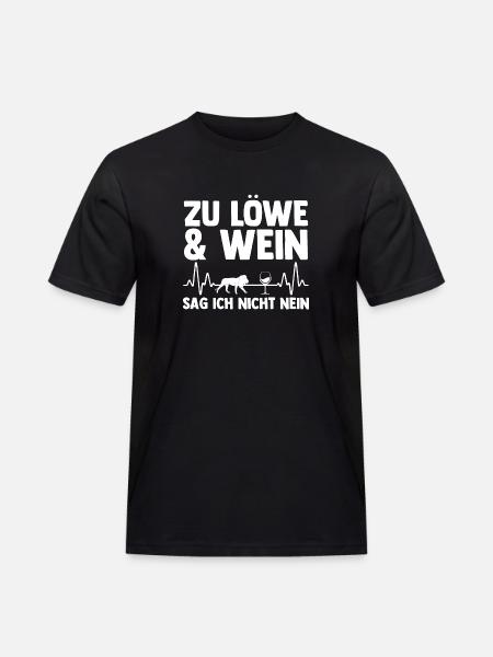 Löwe Löwen - Männer Workwear T-Shirt - Schwarz