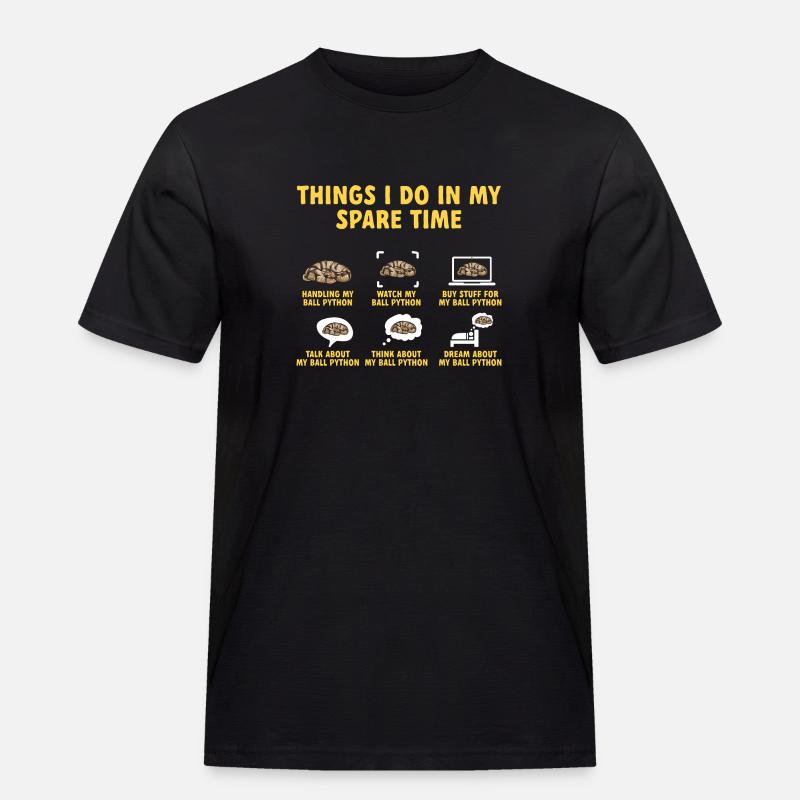 Ball Python Schlange Königspython - Männer Workwear T-Shirt - Schwarz